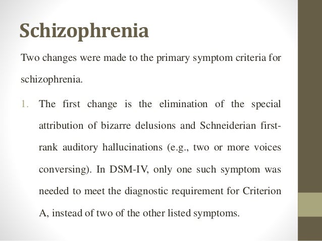 schizophrenia dsm 5